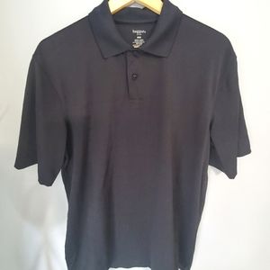 Black polo shirt